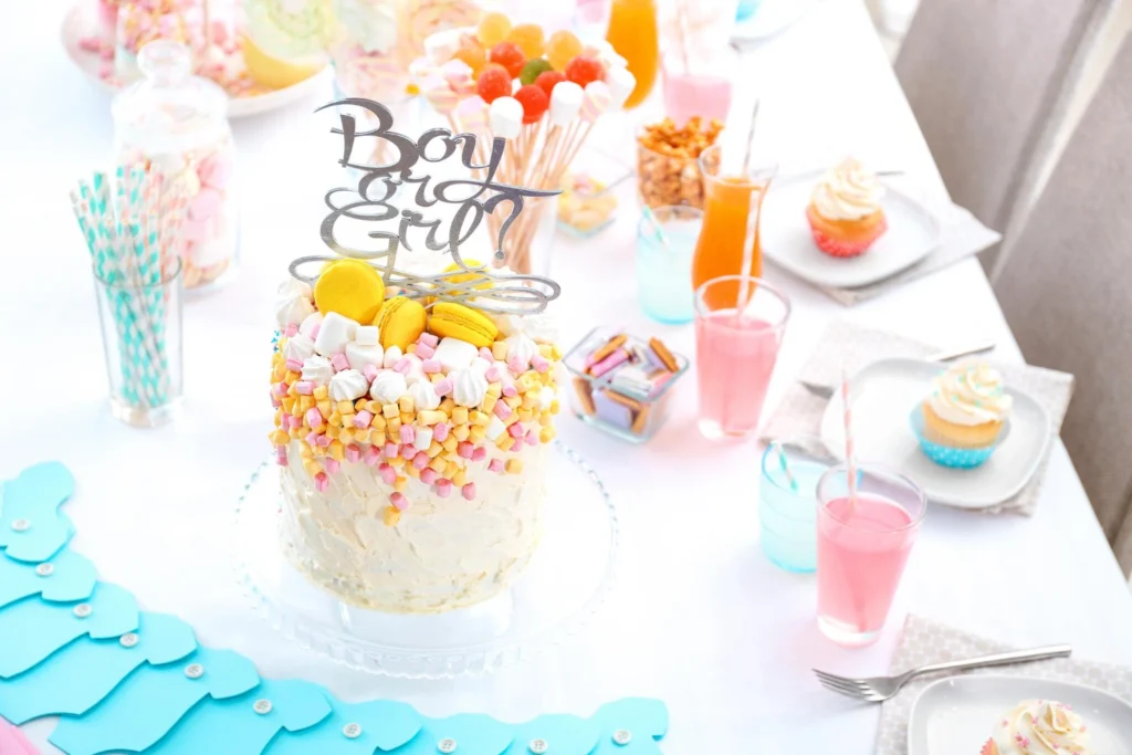 gender reveal cake