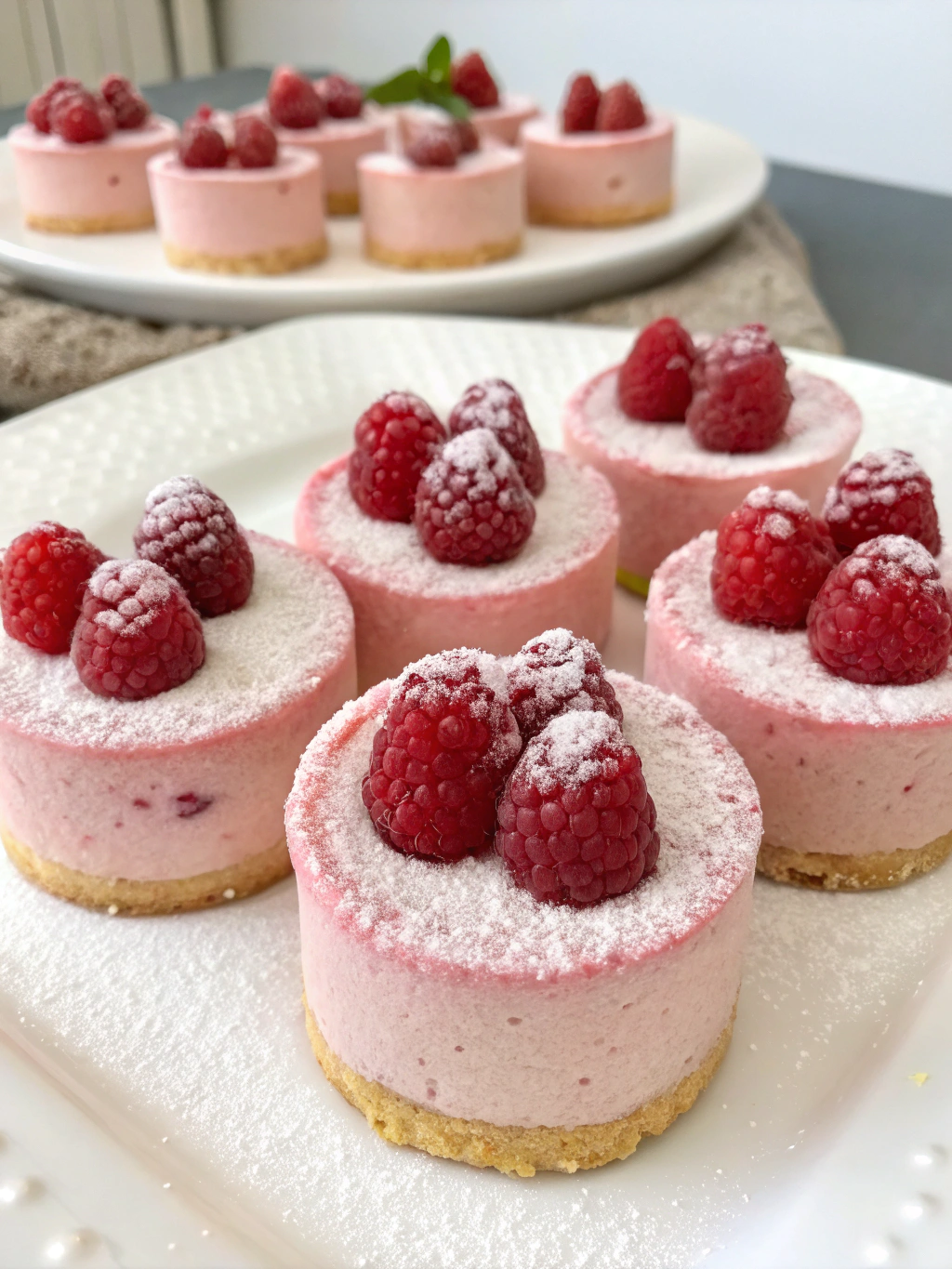 Mini Raspberry Mousse Cakes
