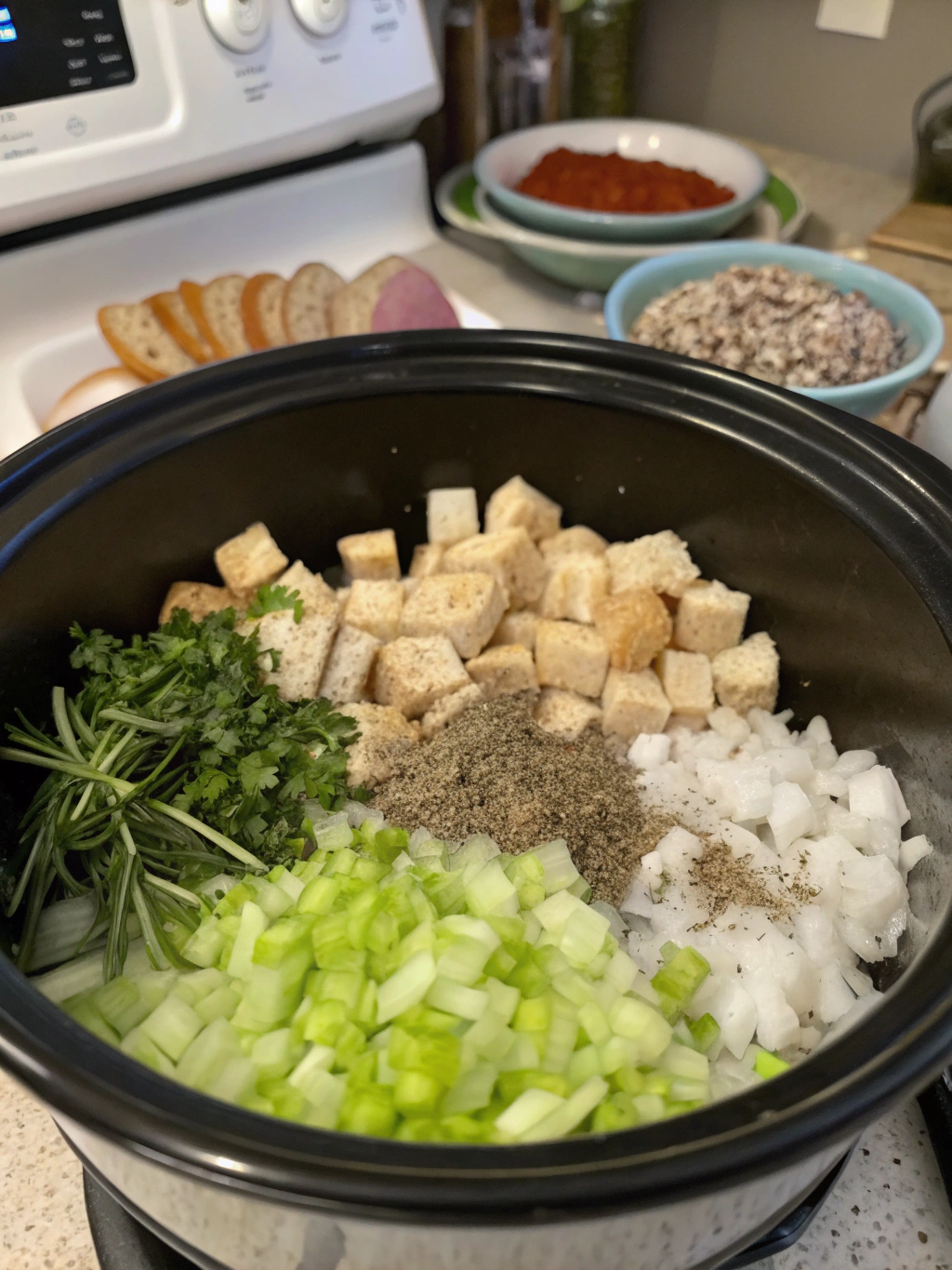 chicken stuffing crockpot​ ingredient