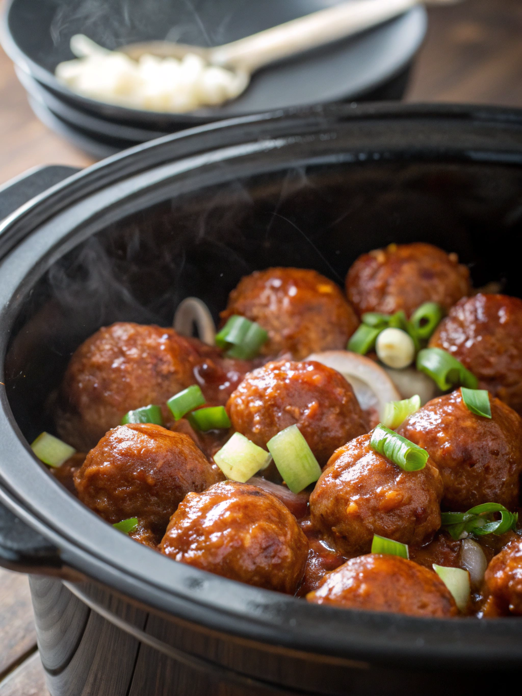 crockpot bbq meatballs​