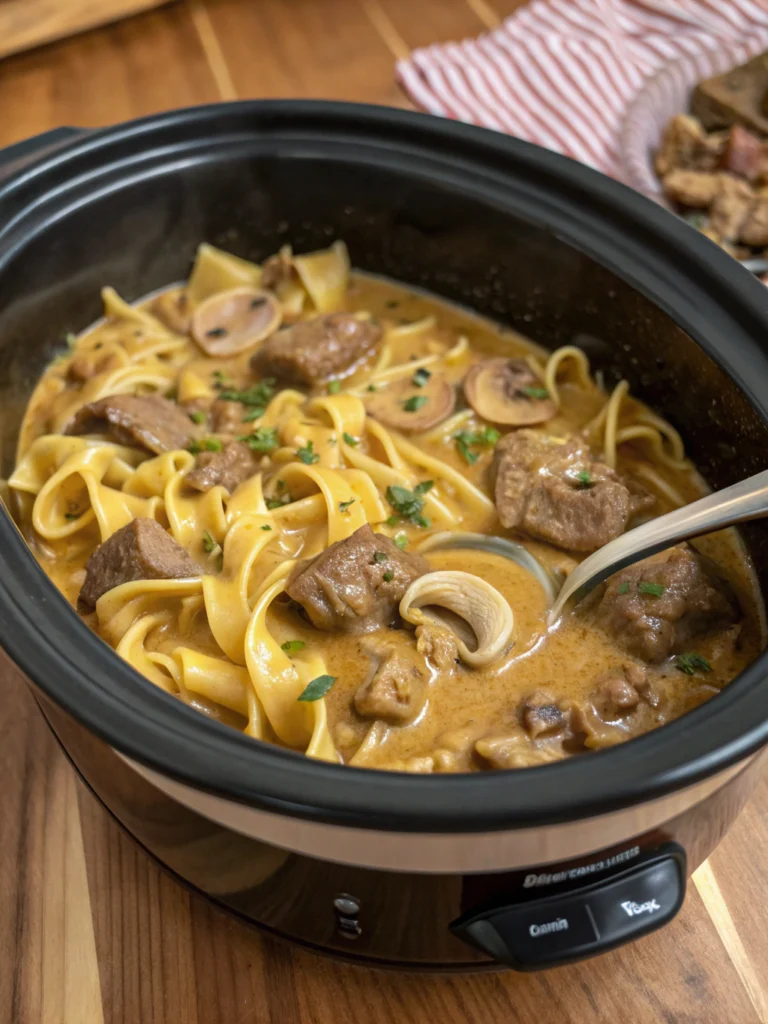 crockpot beef stroganoff​