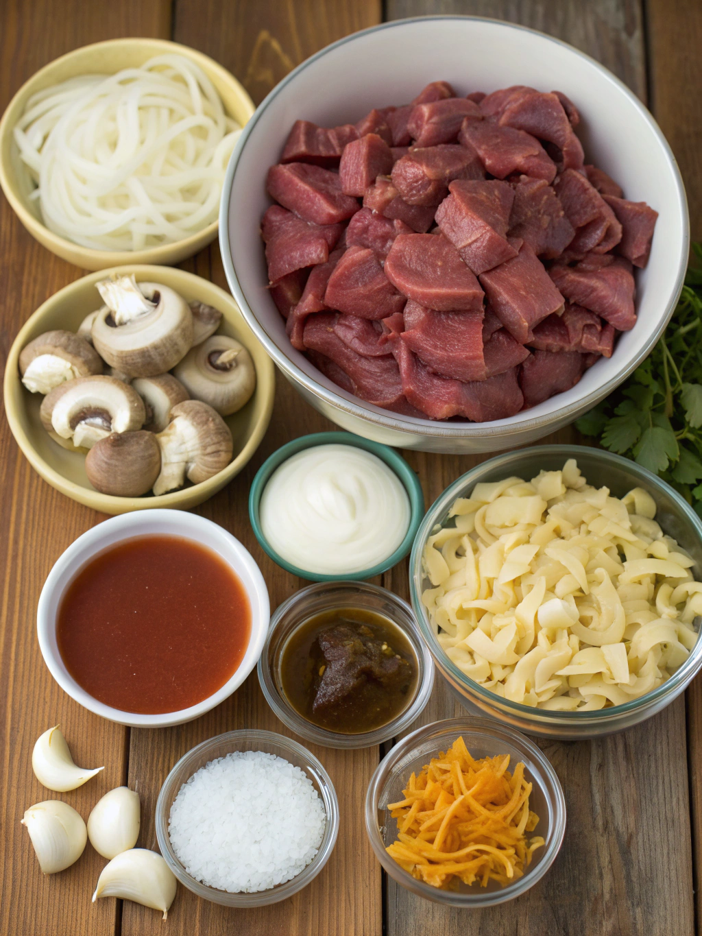 crockpot beef stroganoff​ ingredient