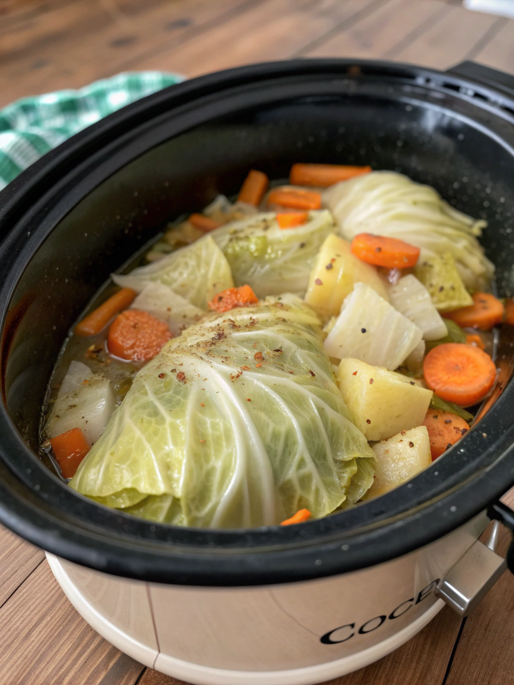 Slow Cooker Cabbage and Meatballs