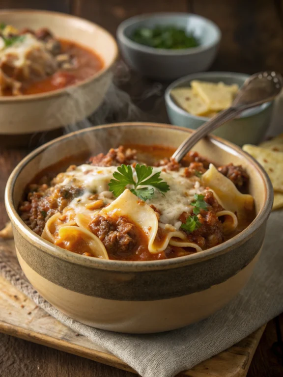 crockpot lasagna soup​