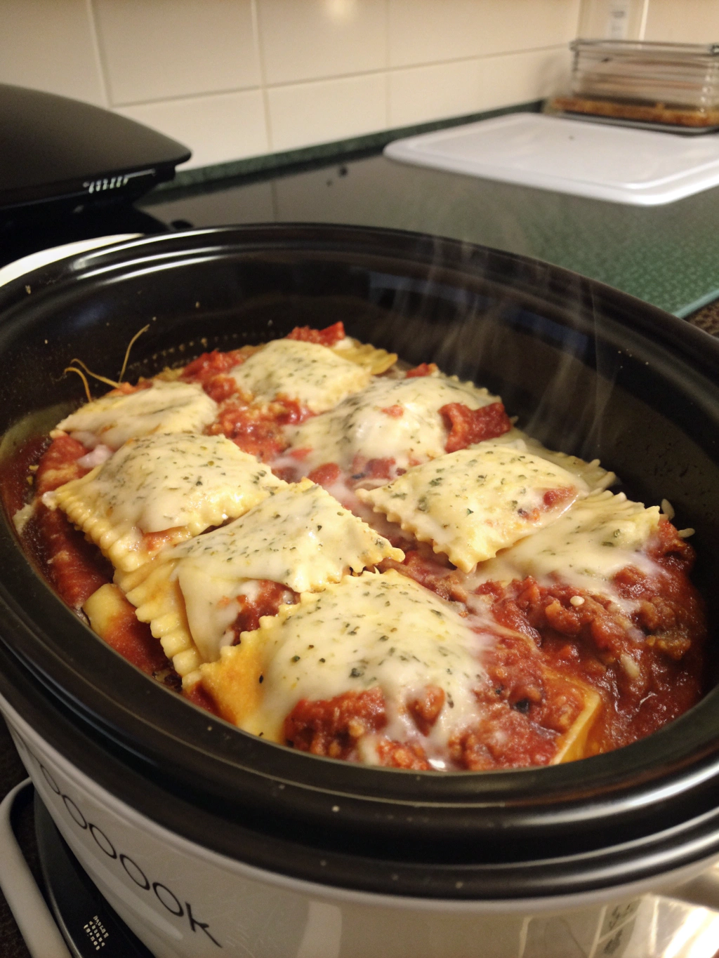 crockpot ravioli lasagna​