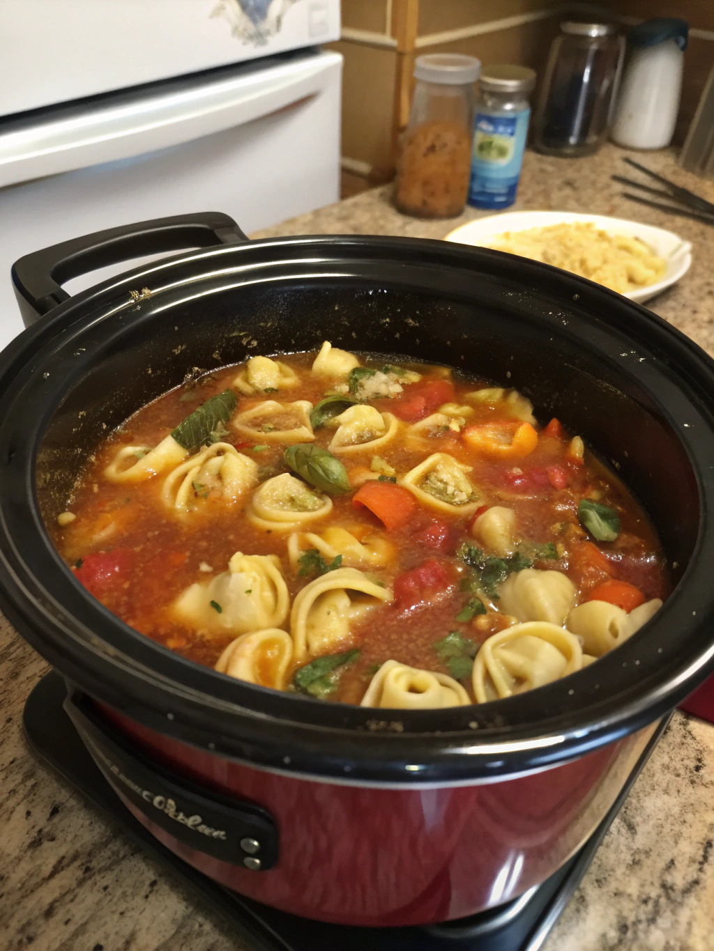 crockpot tortellini soup​