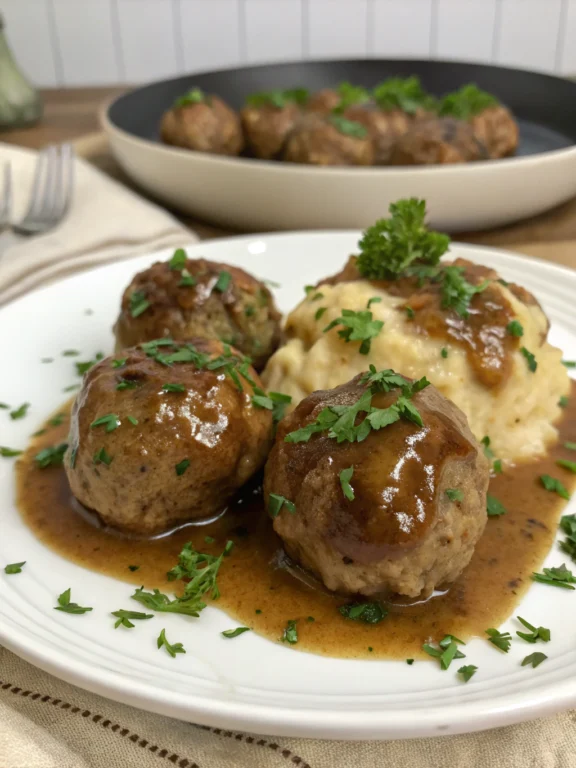 salisbury steak meatballs​