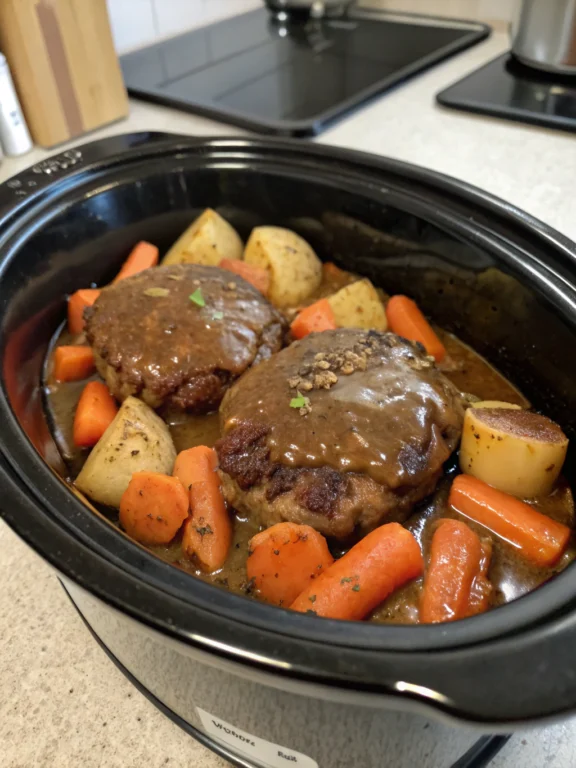 slow cooker salisbury steak​