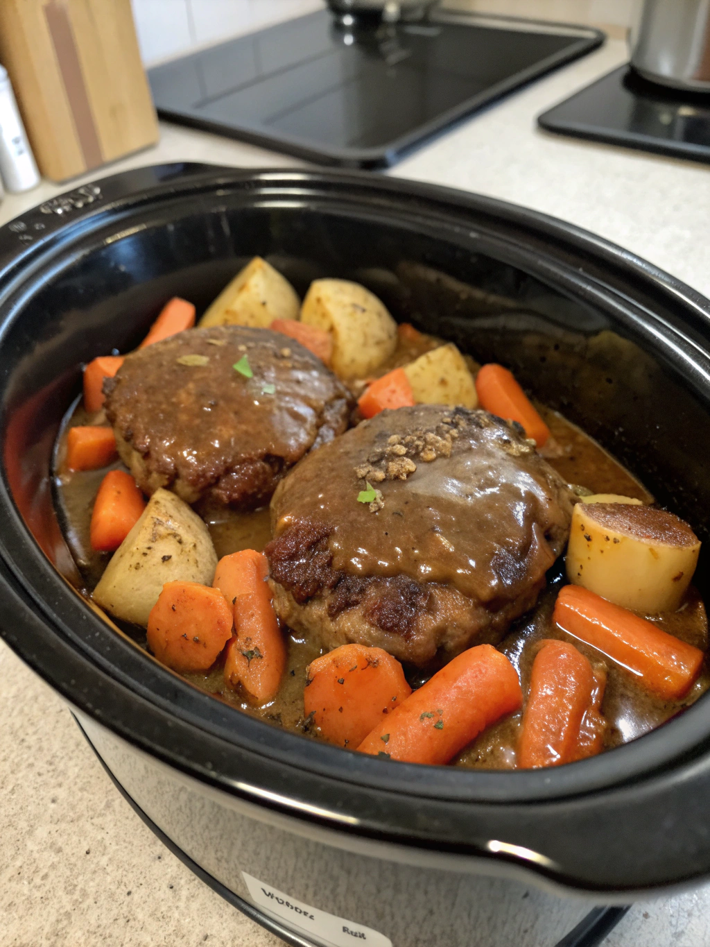 slow cooker salisbury steak​