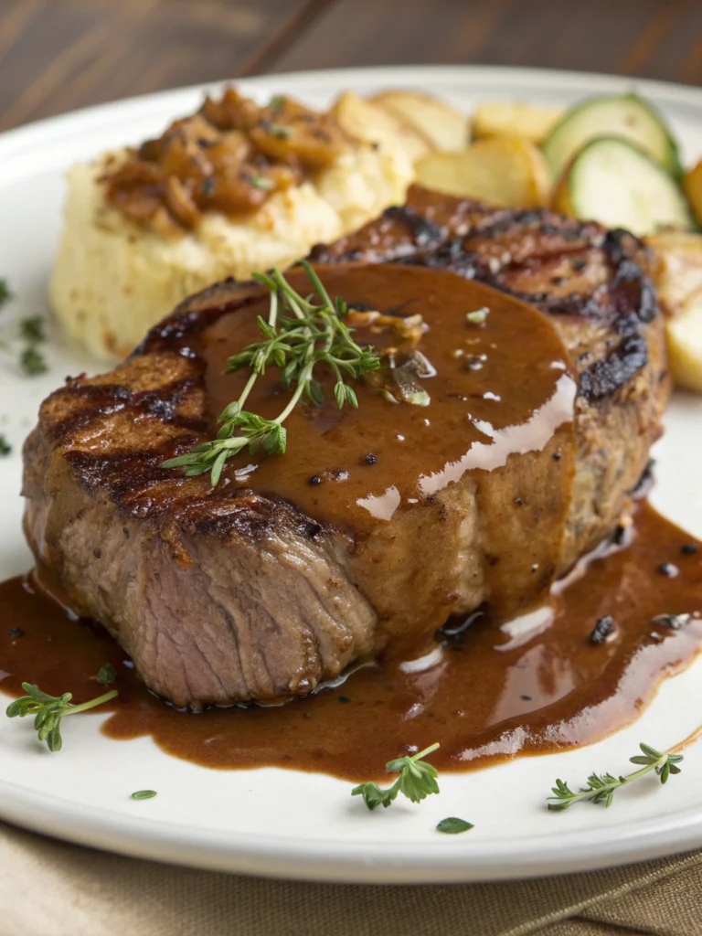 steak and gravy​